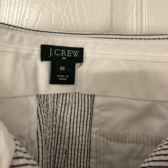 J Crew Pinstripe Skirt: White & Navy - Picture 6 of 6